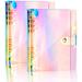 2 Pack A5/A6 Binder Covers Binder Journal Binder Rainbow Binder Planner (Inner Paper Not Included)