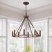 8 Light Wagon Wheel Chandelier Pendant Light in Oil Rubbed Bronze - Oil Rubbed Bronze - 23.25