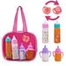 fash n kolorÂ® My Sweet Baby Disappearing Doll Feeding Set | Baby Care 4 Piece Doll Feeding Set for Toy Stroller | 2 Milk & Juice Bottles with Toy Pacifier for Baby Doll