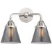 Nouveau 2 Cone 6" 2 Light 14" LED Bath Light - Polished Chrome -