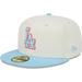 Men's New Era Cream/Light Blue Los Angeles Dodgers Spring Color Two-Tone 59FIFTY Fitted Hat