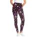 Plus Size Women's Stretch Cotton Printed Legging by Woman Within in Black Multi Florals (Size 5X)