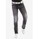 Straight-Jeans CIPO & BAXX Gr. 31, Länge 34, grau (anthrazit) Herren Jeans 5-Pocket-Jeans