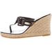 Burberry Shoes | Burberry Nova Check Pattern Patent Leather Espadrilles Wedges Sz It 36 (Us 6) | Color: Black/Tan | Size: 6