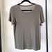 American Eagle Outfitters Tops | American Eagle Outfitters Women's Olive Green Striped Soft & Sexy Rib Tee Sz S | Color: Green/White | Size: S