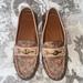 Coach Shoes | Coach Loafers With Floral Bouquet And C Printed Design | Color: Brown/Gold | Size: 8.5