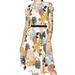 Zara Dresses | Floral Print Dress Women's Short Sleeve Knee Length Dress | Color: Orange | Size: Xs