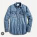 J. Crew Tops | J. Crew Slim-Fit Western Chambray Shirt | Color: Blue | Size: 00