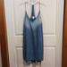 Anthropologie Dresses | Anthropologie Cloth & Stone Denim Strappy Tank Dress - S - Blue W White Accents | Color: Blue | Size: S