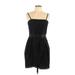 Laundry by Design Cocktail Dress - Sheath Square Sleeveless: Black Print Dresses - Women's Size 10