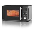 Techomey 800W Combination Microwave Oven and Grill 1200W, Convection Microwave 2200W with 9 Auto Menus for 11 Power Levels, Countertop Microwave, Small Stainless Digital Microwave, Easy to Clean, 20L