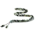 Bracelets de perles en pierre d'agates de feu vertes naturelles pour hommes et femmes colliers de