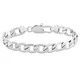 XP Jewelry – Bracelets en chaîne blanche plaqué or Figaro 1:1 19 cm x 8mm pour femmes et hommes
