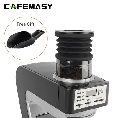 Broyeur de grains de café avec base PC outil de soufflage et de nettoyage trémie à dose unique