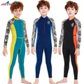 Maillot de bain une pièce pour enfants protection solaire pour garçons plongée trempée manches