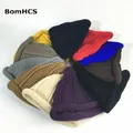 BomHCS – bonnet chaud d'hiver pour femme bonnet de sorcière tricoté à la main casquette à visière