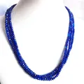 Petit collier saphir bleu à facettes pour femme pierre naturelle tour de cou perlé bijoux