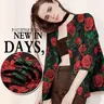 Tissu Brocart Jacquard pour Femme Style Floral Américain Haut de Gamme Fil Jacquard 3D Teint
