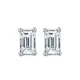 BOEYCJR-Boucles d'Oreilles en Diamant pour Femme Taille Émeraude Moissanite VVS Bijoux Fins S925