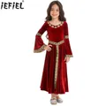 Costume de reine de princesse de la Renaissance médiévale pour enfants robe de cosplay d'Halloween