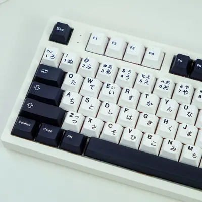 Capuchons de clavier japonais noir et blanc touches PBT sublimation de colorant aucun profil