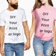 T-shirt imprimé personnalisé pour femmes et hommes bricolage votre photo ou logo mode Y2K été