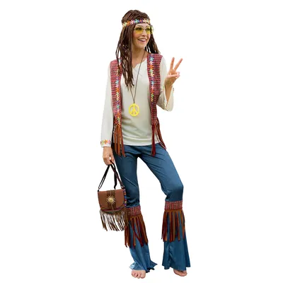 Hippie-Kostüm Love & Peace für Damen Image