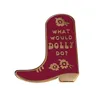 Broche de cowboy en émail Dolly Badge de rêve Dolly décor rose