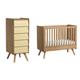 Lit bébé 60x120 chiffonnier naturel beige