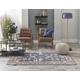 Alhambra 6549A/DARK BLUE/D.BLUE 100% Polyester Antique Style Contemporary Colours, And Super Soft Rug