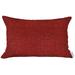 HomeRoots 12" X 20" Red Solid Color Zippered Handmade Polyester Lumbar Pillow Cover