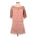 Madewell Casual Dress - Shift Boatneck Short sleeves: Pink Dresses - Women's Size 00