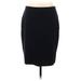 Ann Taylor Casual Pencil Skirt Knee Length: Black Print Bottoms - Women's Size 8