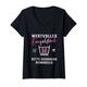 Damen 50. Geburtstag Wasch-Symbole Geschenk zum 50. Geburtstag T-Shirt mit V-Ausschnitt