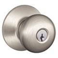 SCHLAGE F51A PLY 619 Knob Lockset,Mechanical,Entrance,Grd. 1