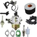 EPOTOOR GX390 Carburetor with Ignition Coil Air Filter Kit Replacement for Honda GX340 GX360 GX390 11HP 13HP Engine Generator Lawn Mower Motor 16100-ZH8-W61 16100-ZF6-V01 16100-ZF6-V00