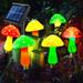 Christmas Decorations Savings! Dvkptbk Outdoor Solar Mushrooms Lights LED Solar Garden Decor Stake Lights Colored Lights 8 Modes Outside Waterproof Solar Powered Garden Christmas Lights