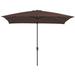Serwall 8 x 10 ft Outdoor Rectangular Patio Market Umbrella Brown