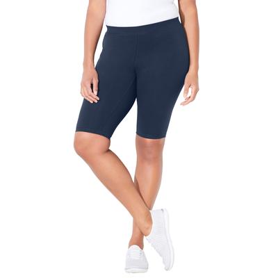 Plus Size Women's Knit Bike Short by Catherines in Navy (Size 0X)