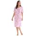 Plus Size Women's Print Sleepshirt by Dreams & Co. in Pink Spring Dog (Size M/L) Nightgown