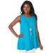 Plus Size Women's Sleeveless Swing Tunic by Jessica London in Ocean (Size 30/32) Long Shirt