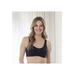 Plus Size Women's Bestform 5006014 Comfortable Unlined Wireless Cotton Stretch Sports Bra With Front Closure by Bestform in Black (Size 44)