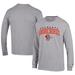 Men's Champion Gray Delmarva Shorebirds Jersey Long Sleeve T-Shirt