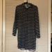 Madewell Dresses | Madewell 100% Silk Button-Up Mid Length Striped Dress. Size S | Color: Black/White | Size: S