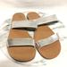 J. Crew Shoes | J. Crew Factory, Metallic Silver Two Band Slip On Sandal, Slides, Womens Size 9 | Color: Silver | Size: 9