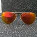 Ray-Ban Accessories | Authentic Ray-Ban Aviator Orange Mirror Flash Lenses With Gold Frame | Color: Orange/Red | Size: Os