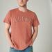 Lucky Brand Arch Lucky Logo Tee - Men's Clothing Tops Shirts Tee Graphic T Shirts in Dusty Cedar, Size M