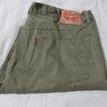 Levi's Jeans | Levi's Twill Shrink To Fit Jeans 501 Button Fly 42x30 Green | Color: Green | Size: 42