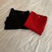 American Eagle Outfitters Tops | Aeo Black Top And Old Navy Red Top Duo Pack Size S | Color: Black/Red | Size: S