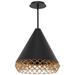 Lacey 15.88"H x 15.75"W 1-Light Pendant in Black